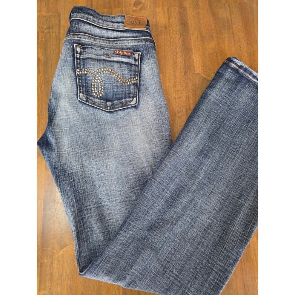 HiNT Denim Jeans Womans w/rhinestone Detailing Size 9